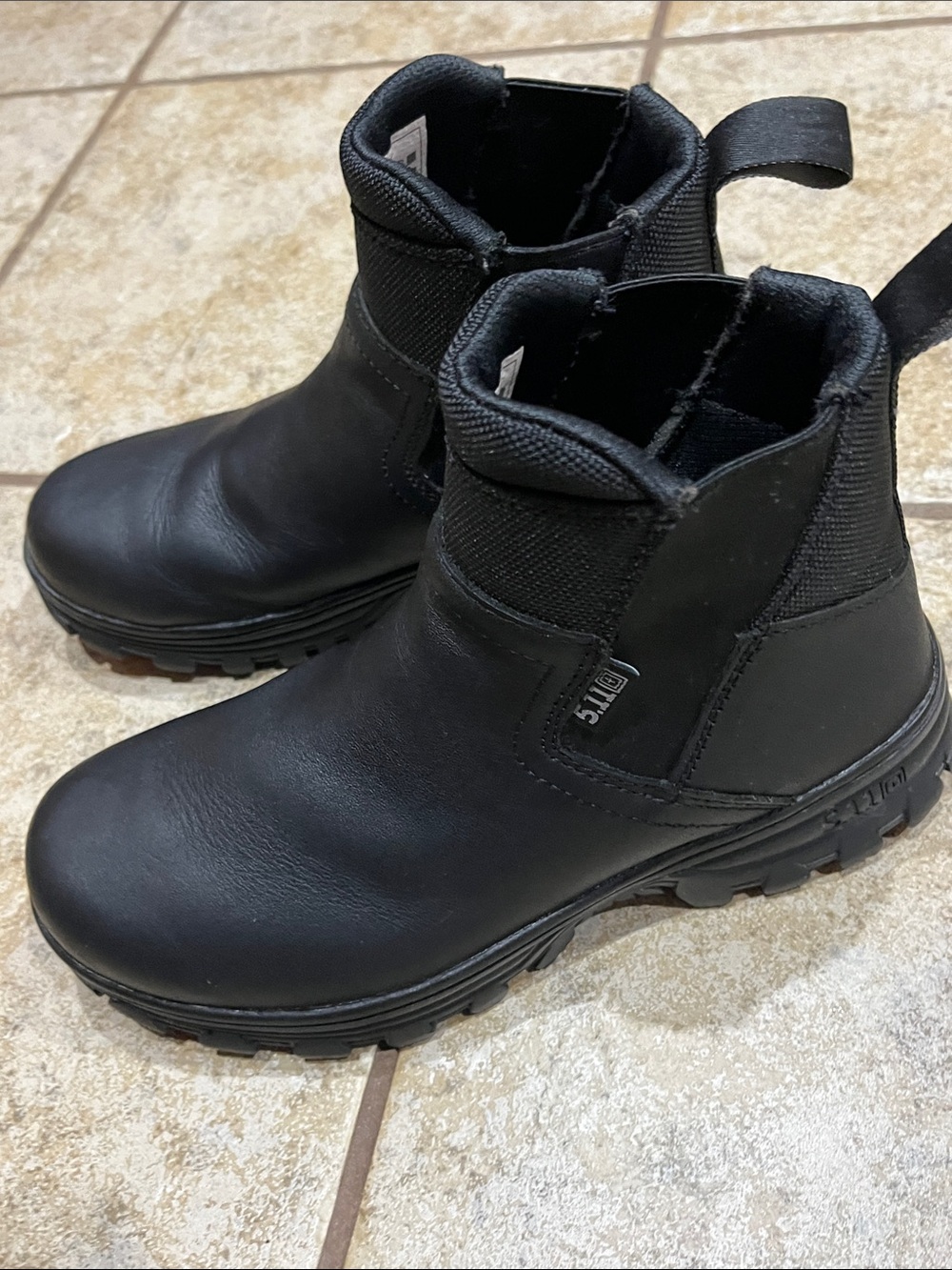 5.11 Tactical Women's Black Chelsea-Style Combat Boots Ladies 6.5